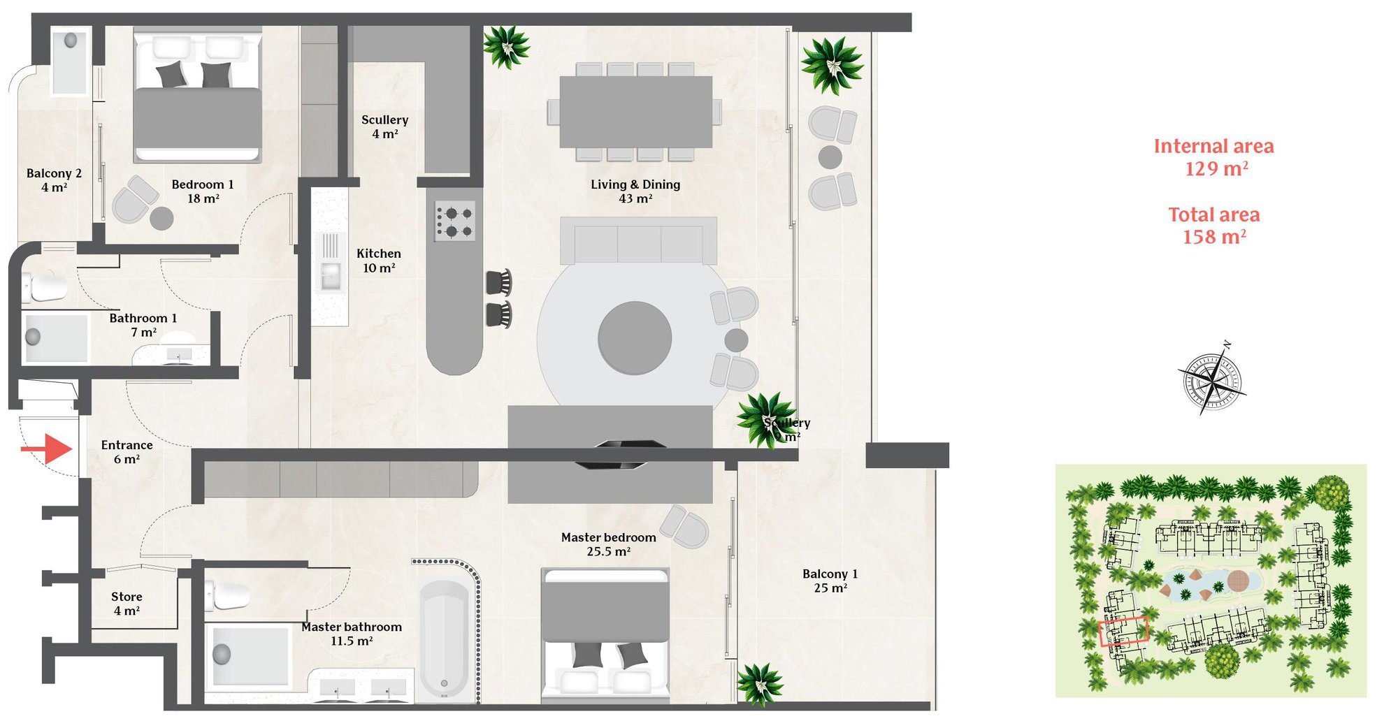 2-Bedroom Apartment